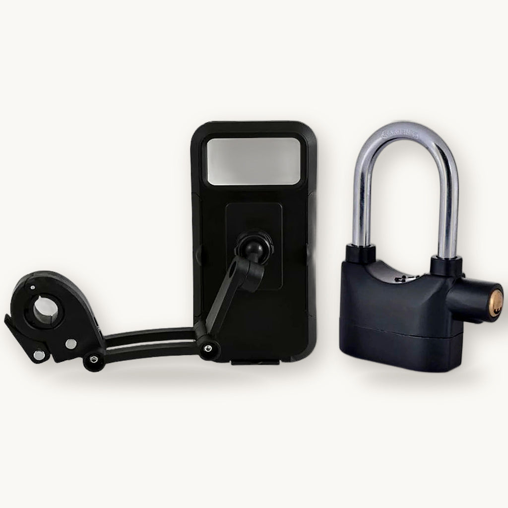 Bike Rider Bundle: waterproof bike mobile holder and alarm lock