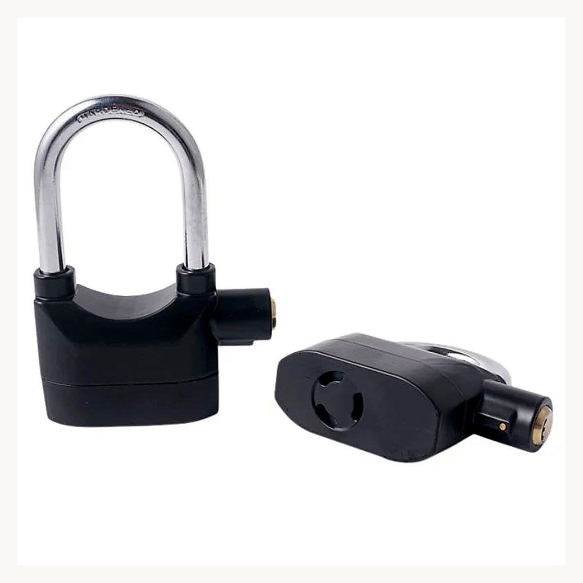 Alarm lock front and side view
