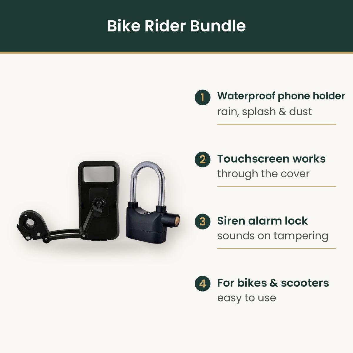Bike Rider Bundle features infographic