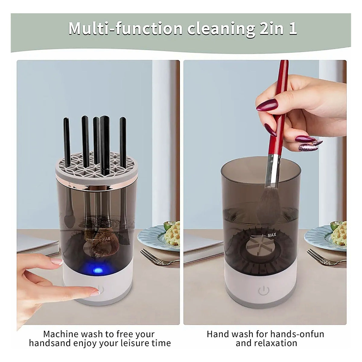 Brush cleaner two cleaning modes
