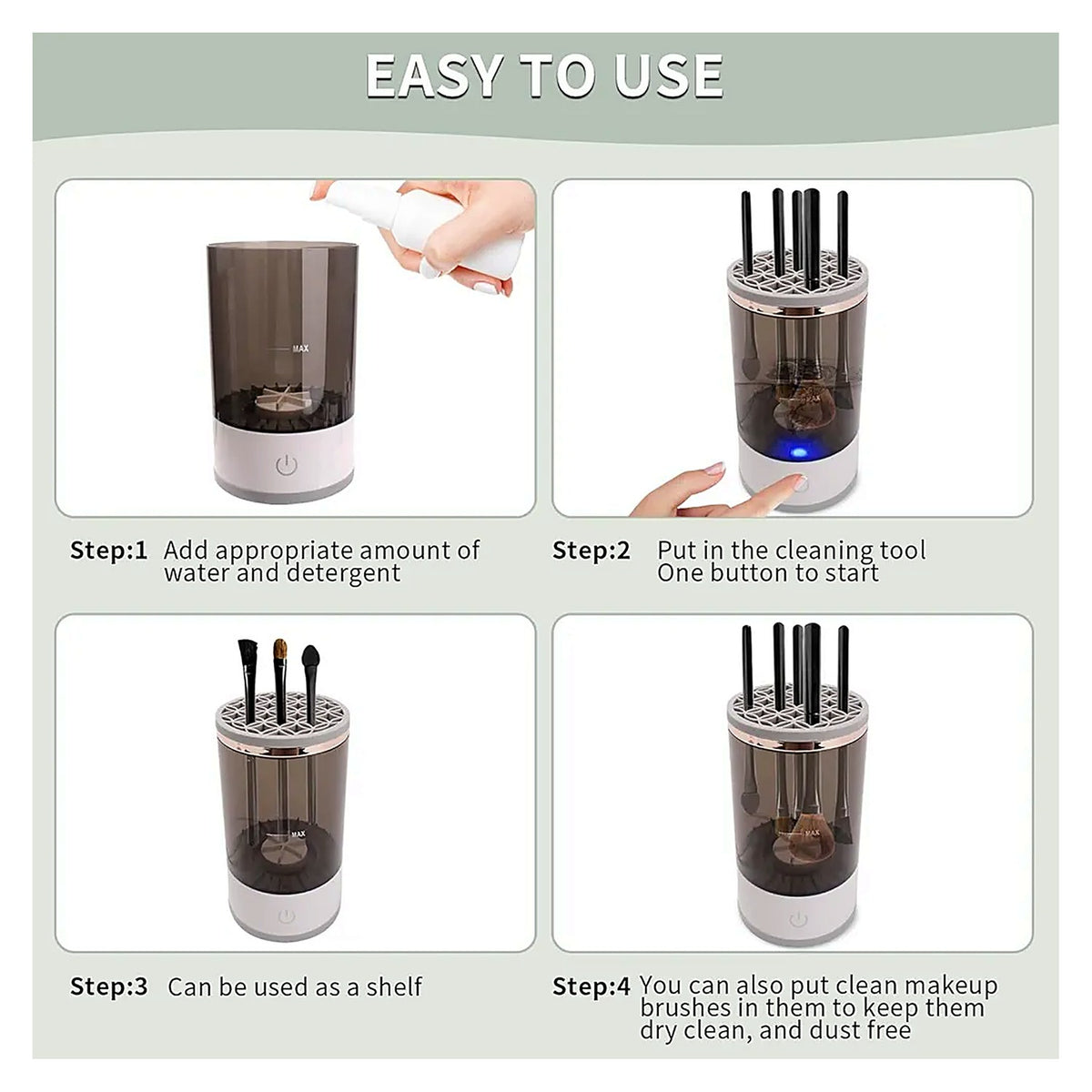 Easy to use electric brush cleaner