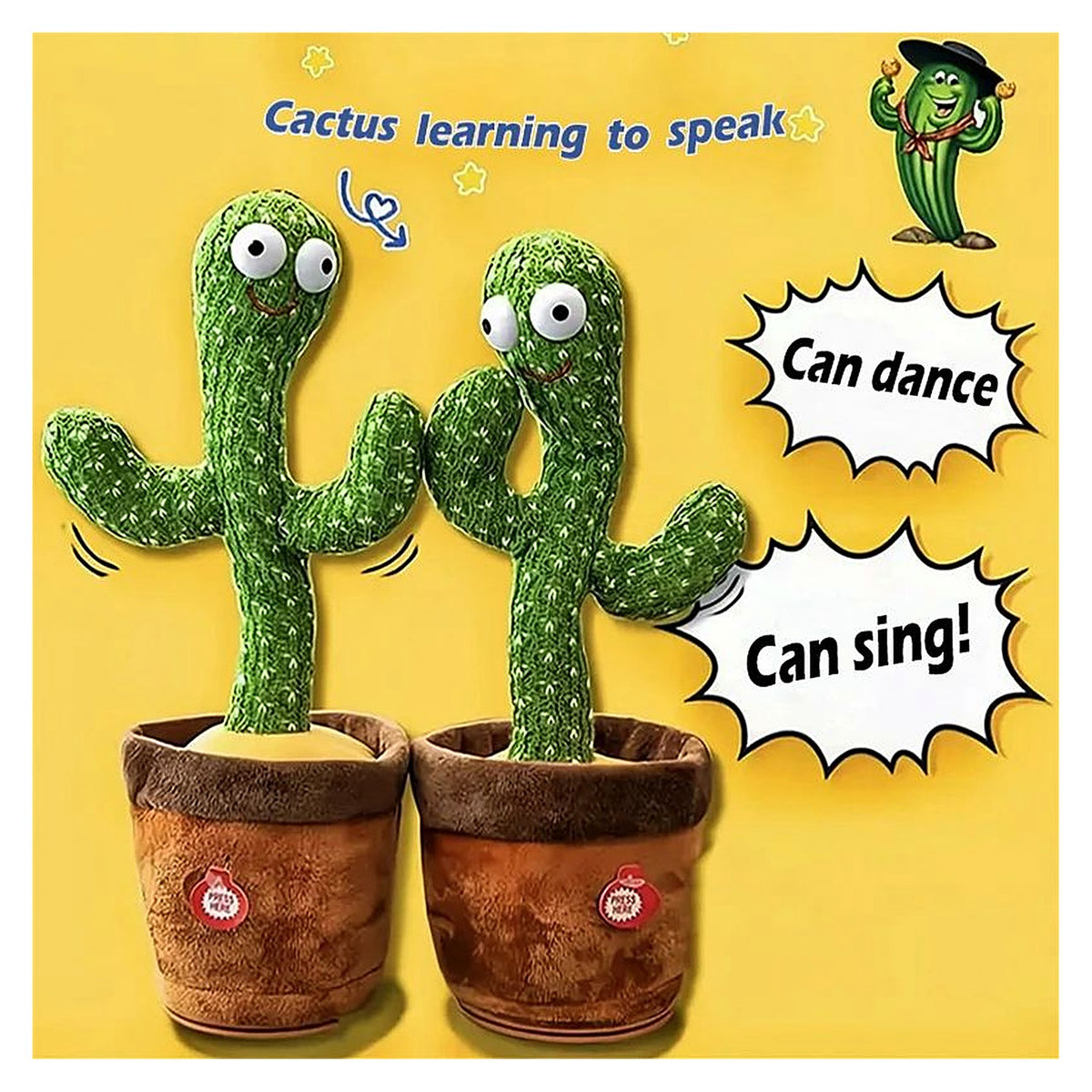 Talking and dancing cactus toy