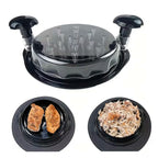 Chicken shredder closed with whole chicken pieces and shredded chicken