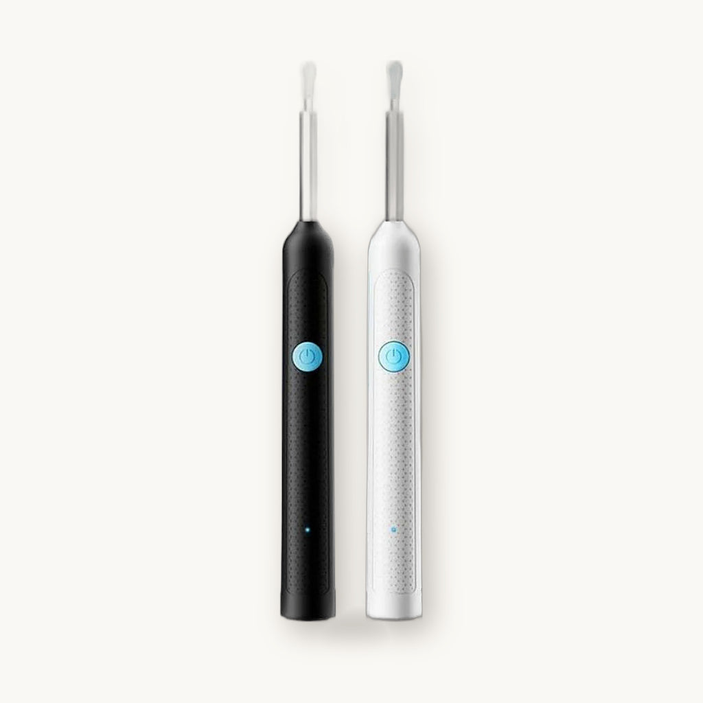 Smart visual ear cleaner with 1080p camera, black and white
