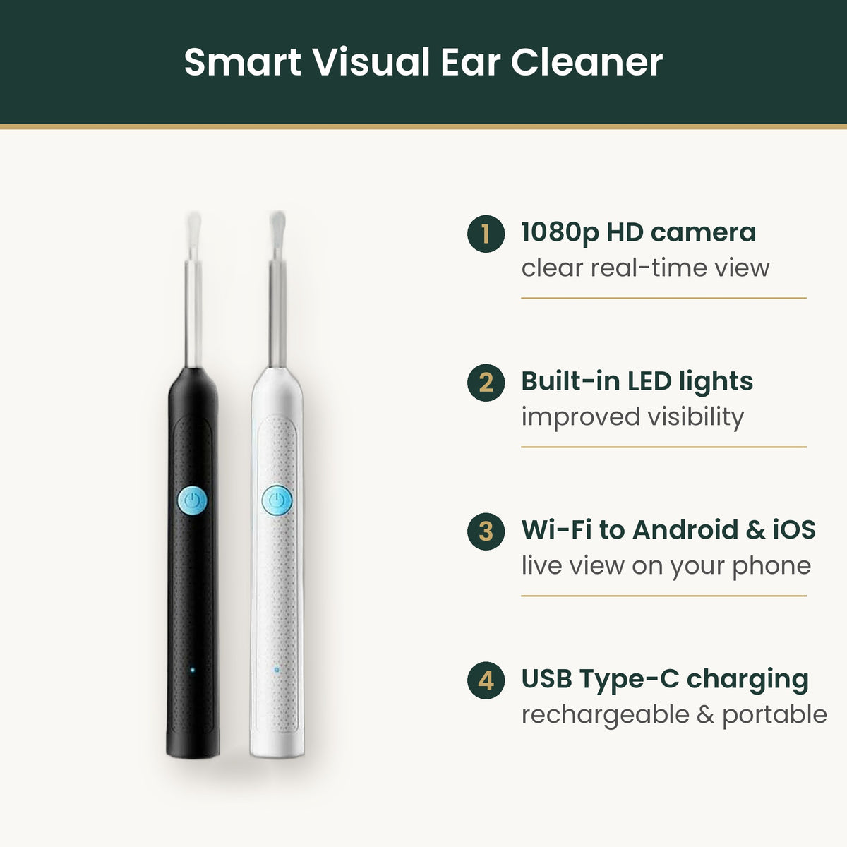 Ear cleaner features infographic
