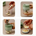 Chopping garlic step by step