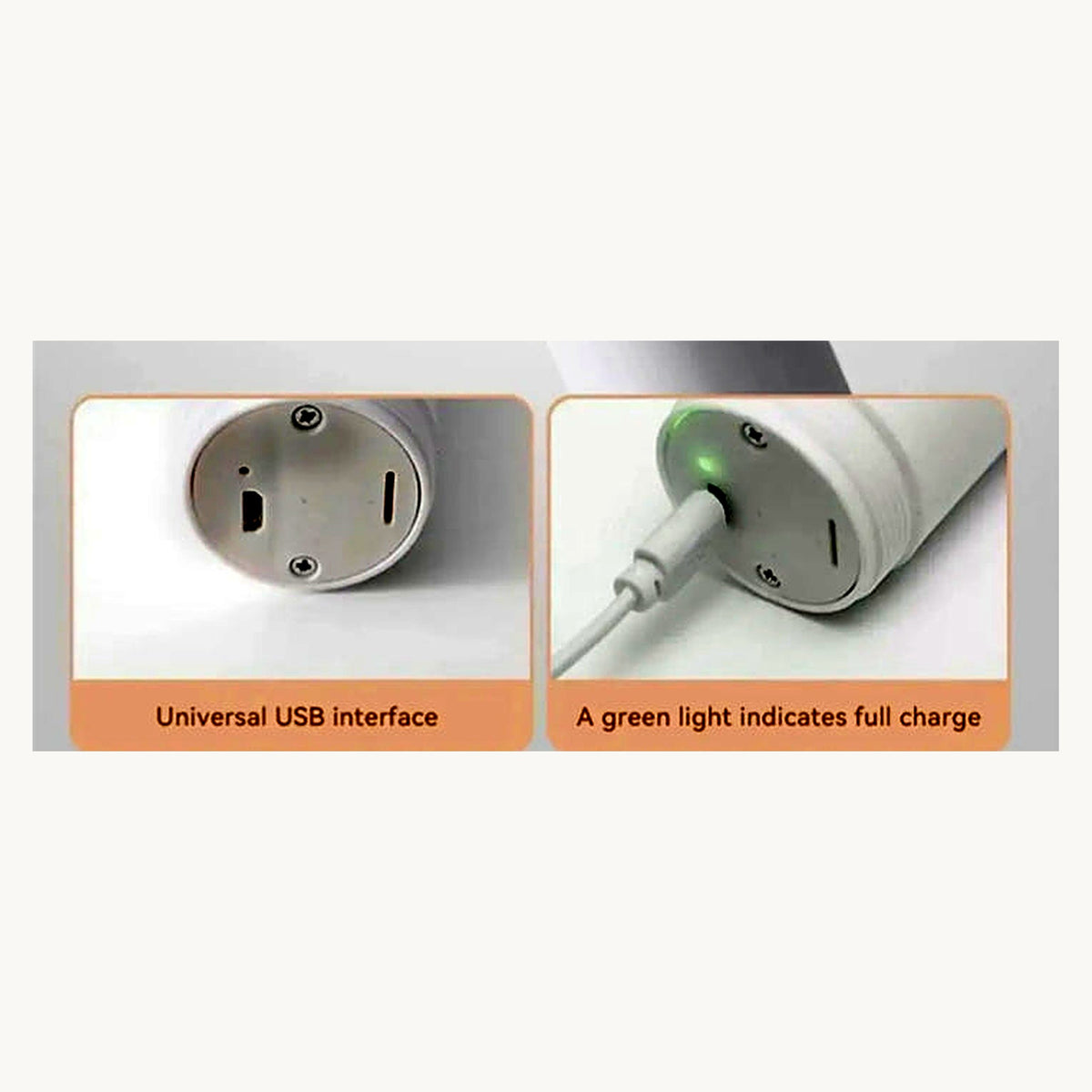 USB charging port and full-charge indicator