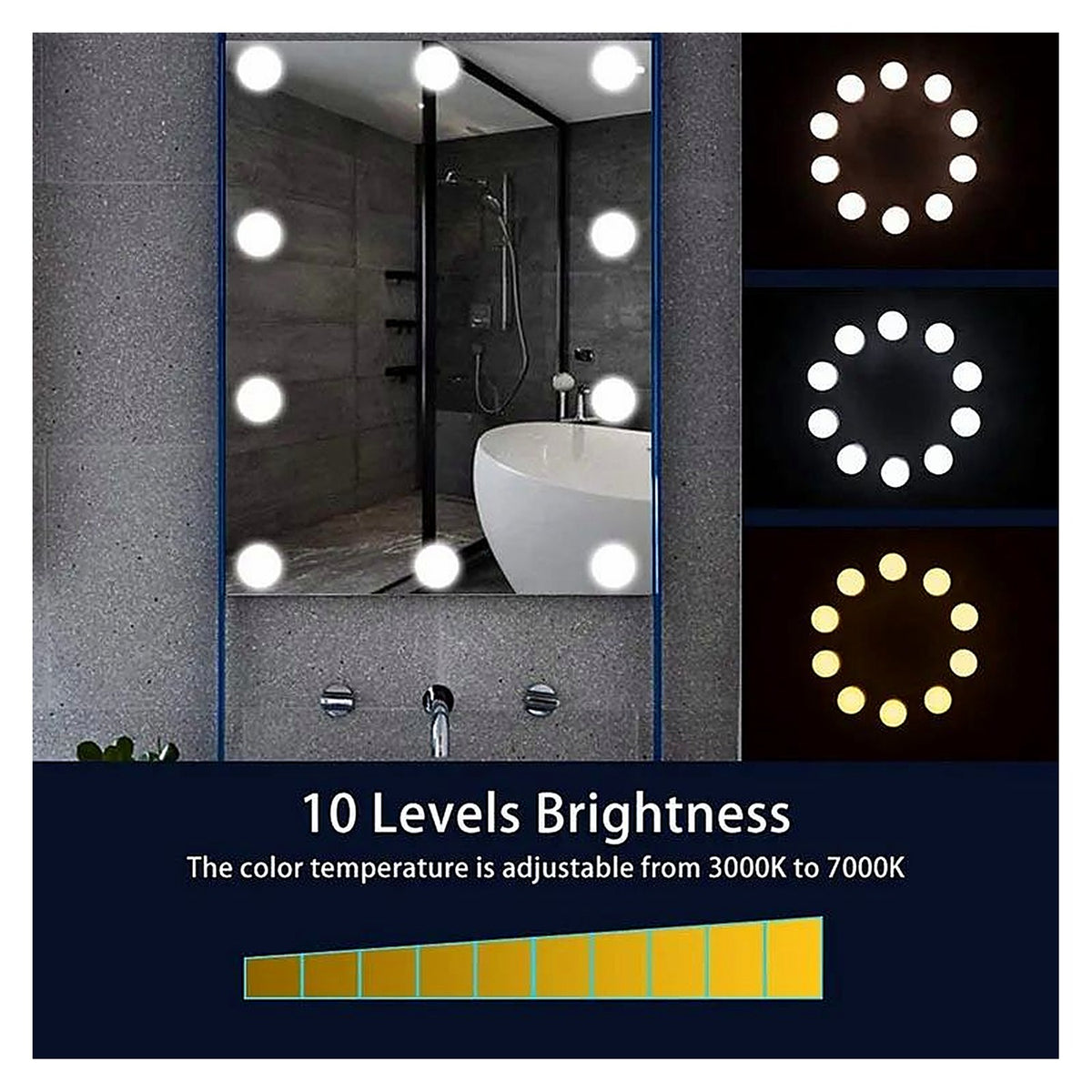 Vanity light brightness levels