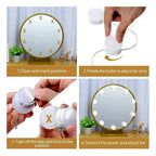 Easy stick-on installation of vanity lights