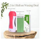 3-in-1 wax heater, cartridge and strips